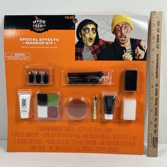 Special Effects Makeup Kit 14-Piece Set with Fake Blood Ages 8+ by HYDE and EEK! - Picture 4 of 7